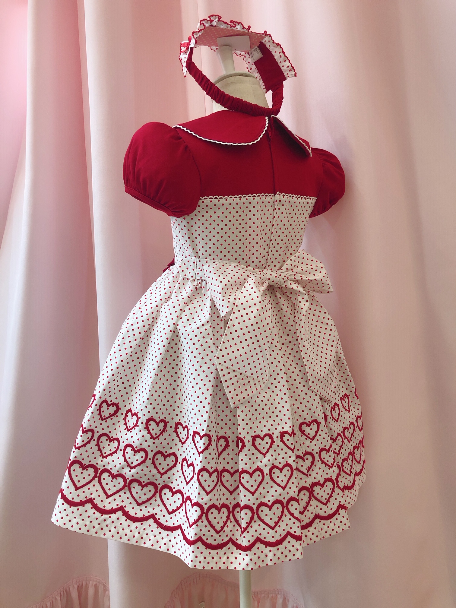 上質風合い シャーリーテンプル 阪急限定Heart embroidery Dress