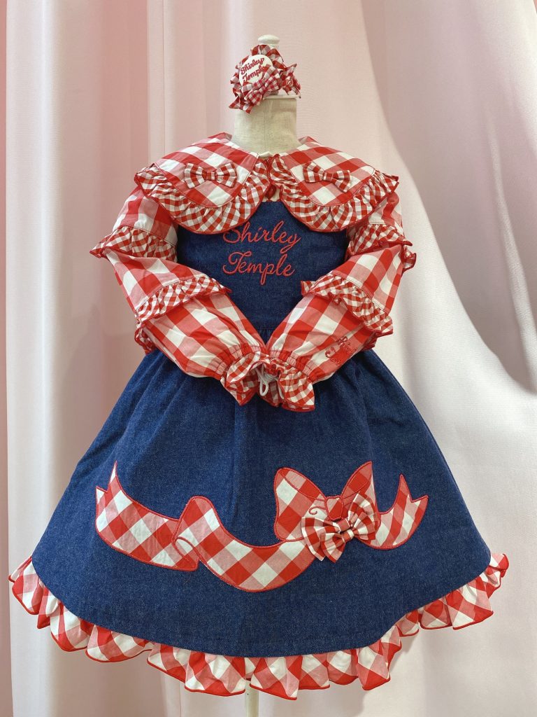 シャーリーテンプル リボン ジャンパースカートキッズ服女の子用(90cm~)