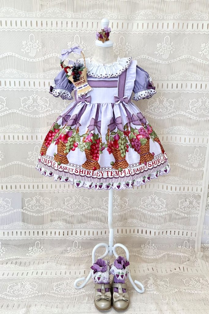 キッズ服女の子用(90cm~)シャーリーテンプルフルーツバスケットプリント